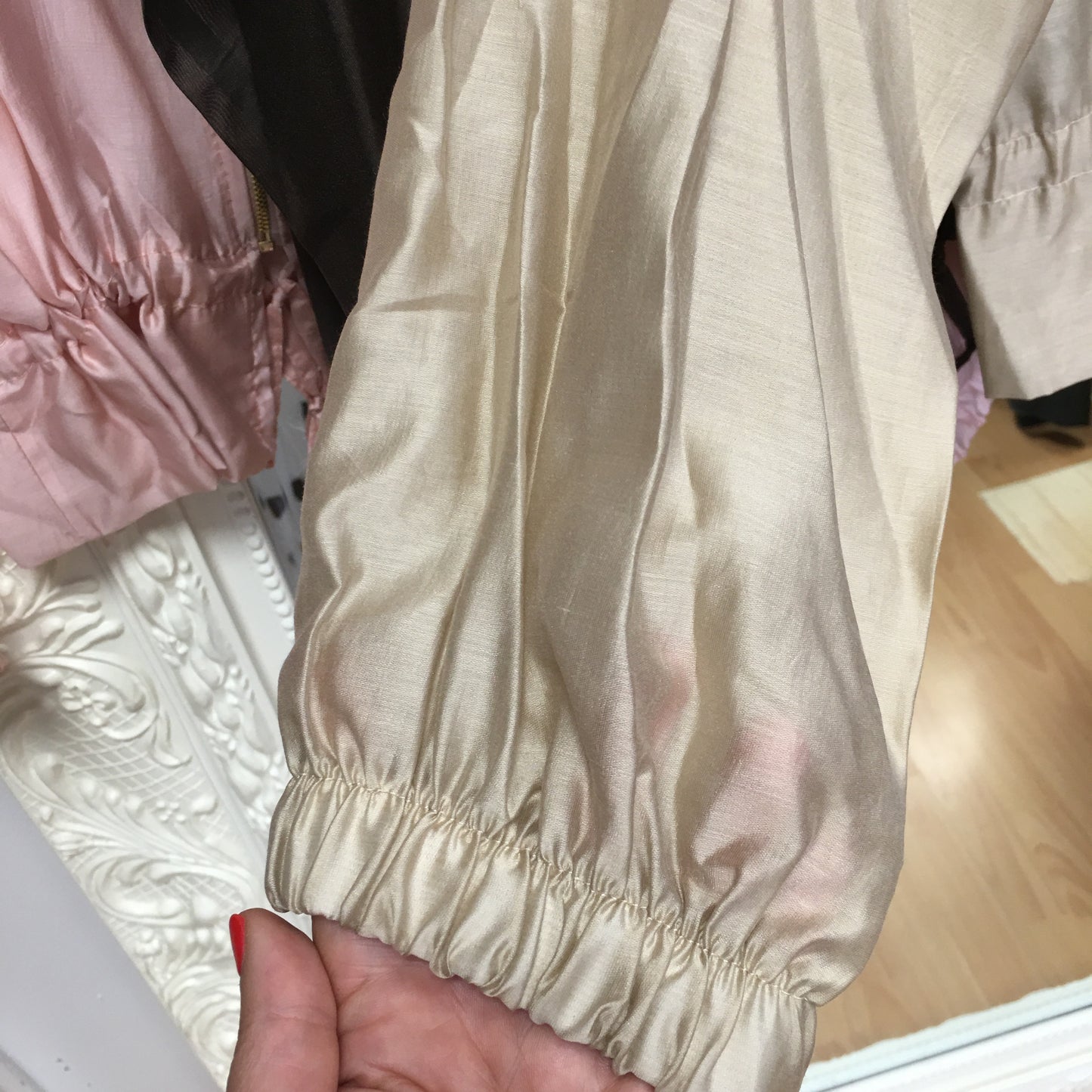 Saffron sheer zip front jacket