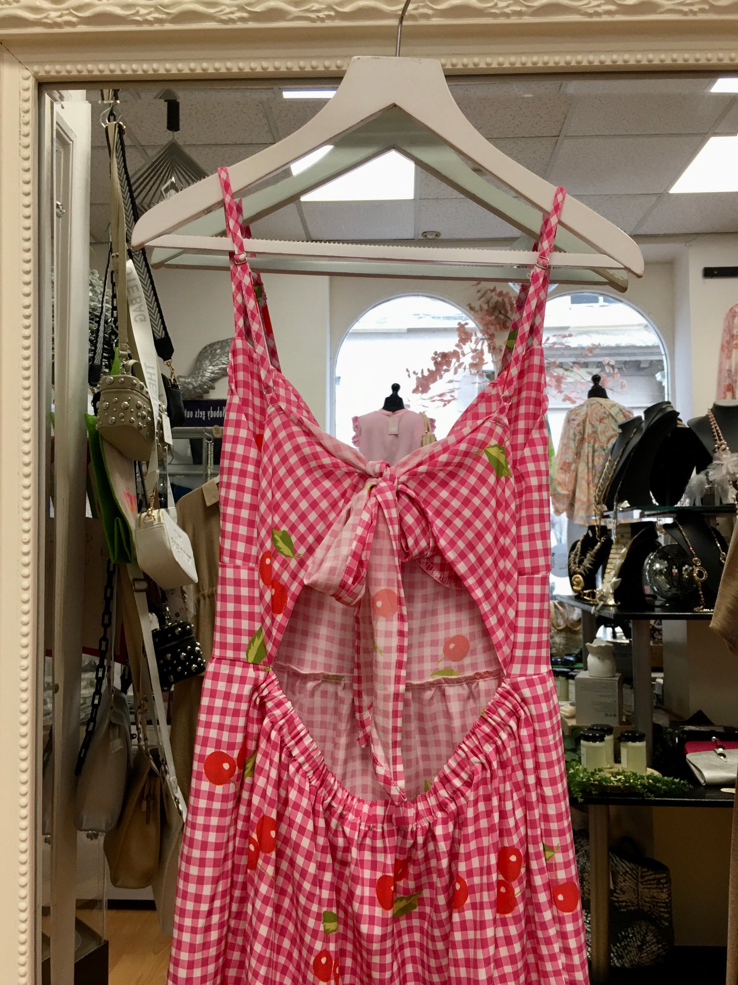 Cherry Tie Back Maxi Dress