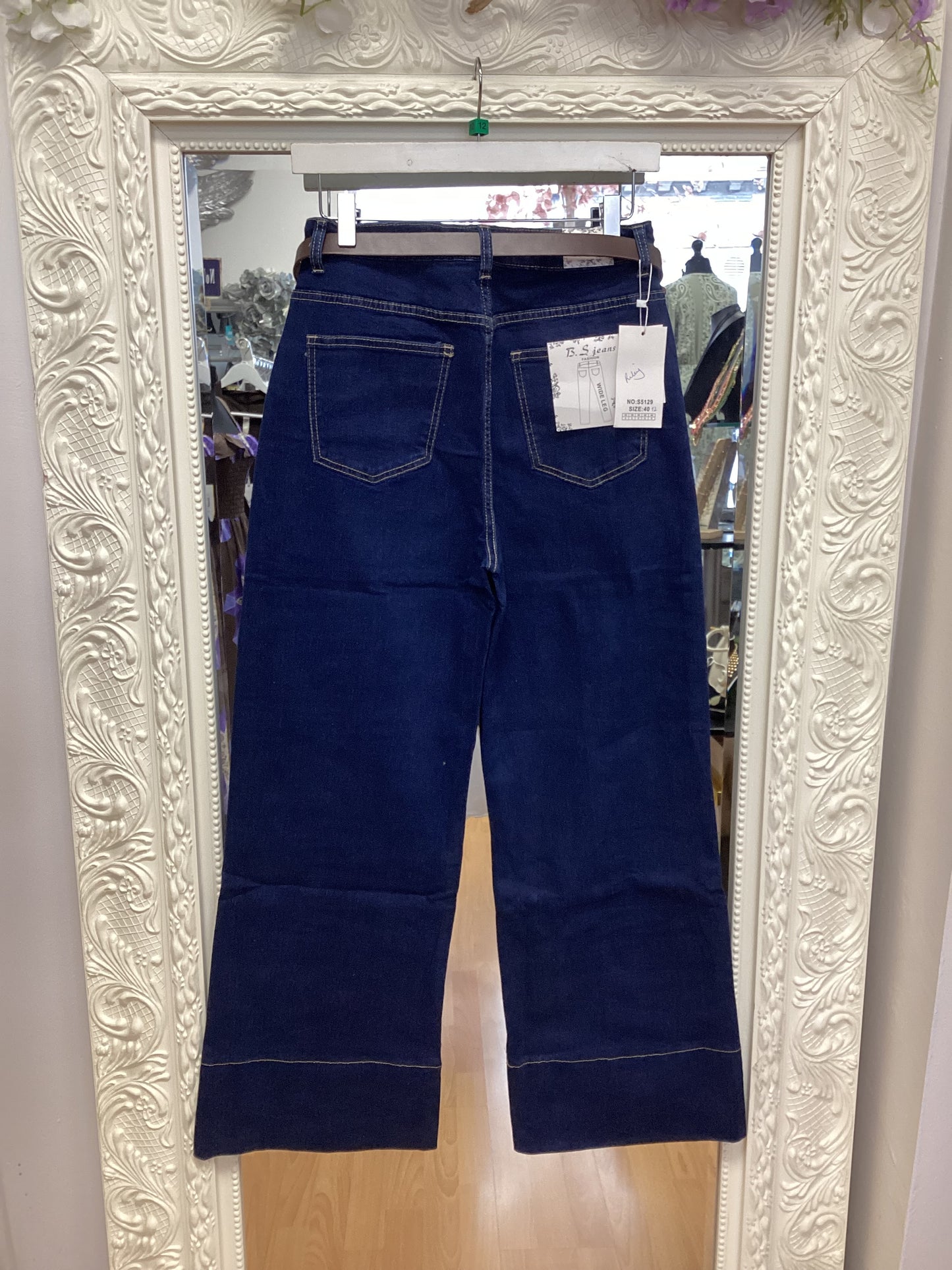 Riley wide leg belted jeans