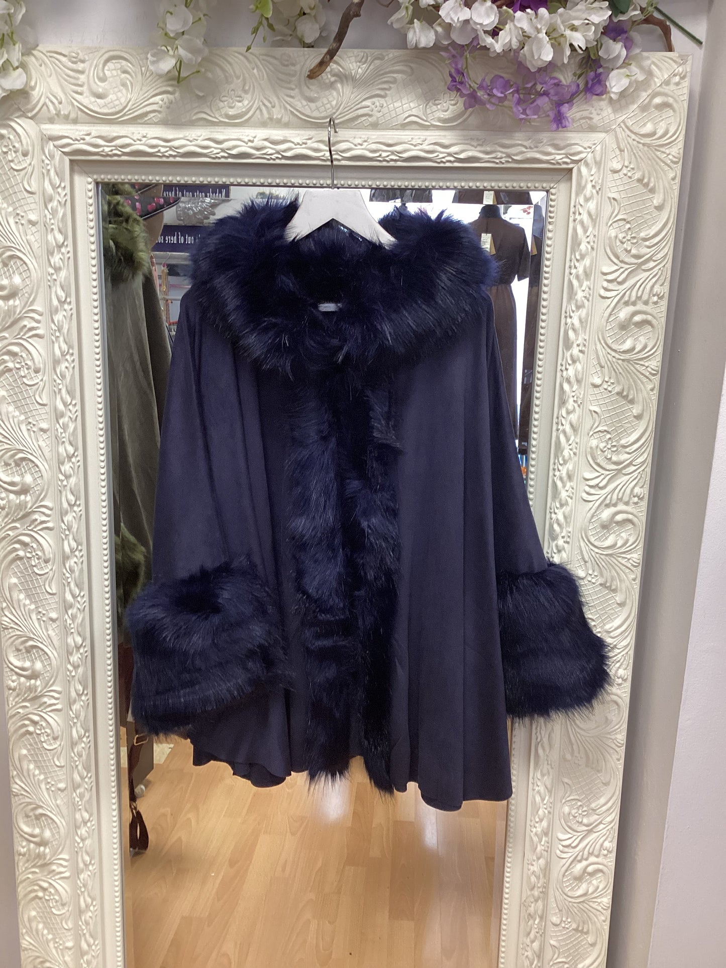 Jayley 2 Faux fur / Suede Coat Wrap Jacket
