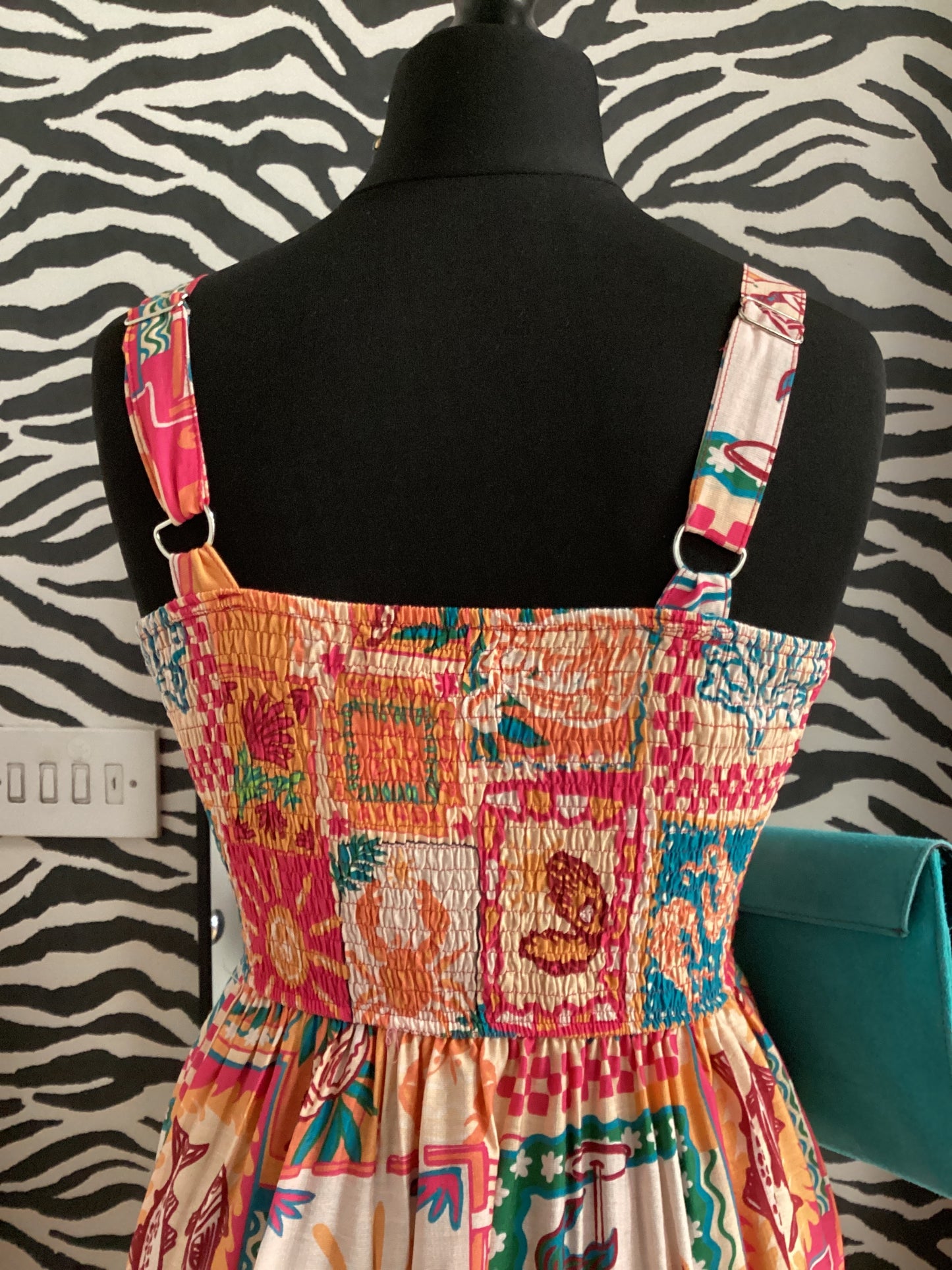 Sammie patchwork print tiered Summer dress