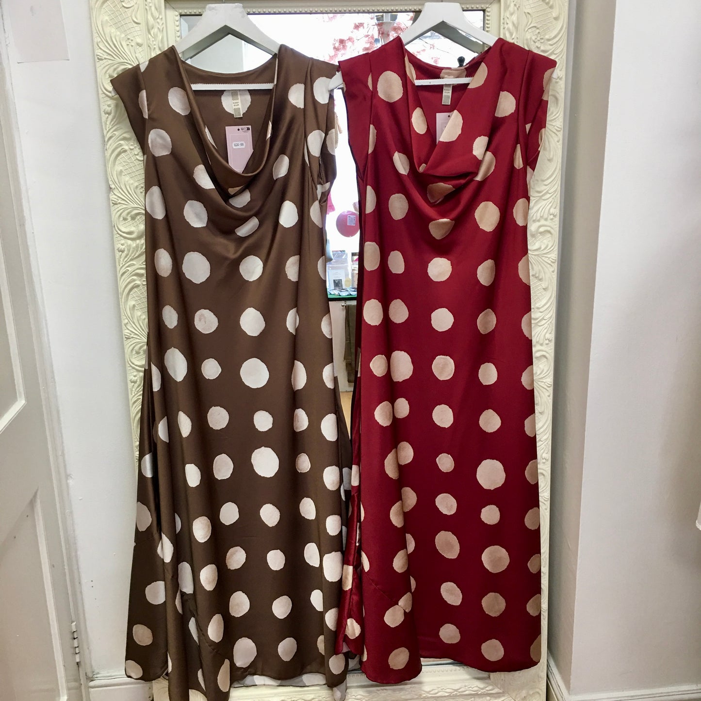 Florence Satin Spot Dress