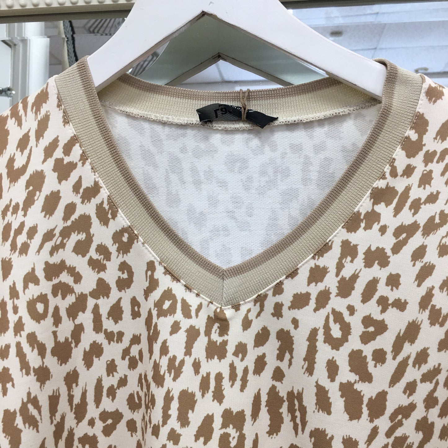 Ava Leopard print V Neck Top