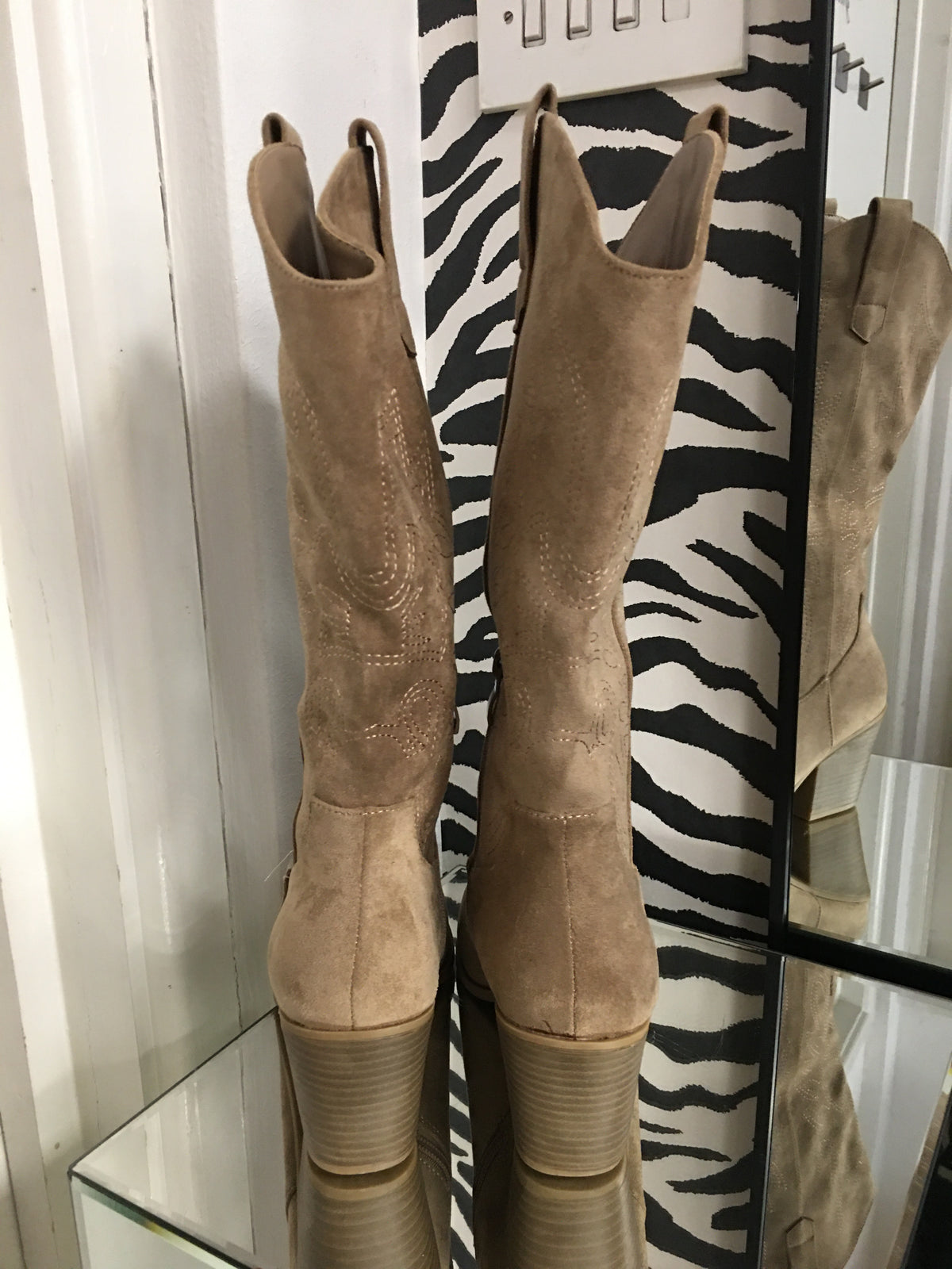 Casey faux suede cowboy boots