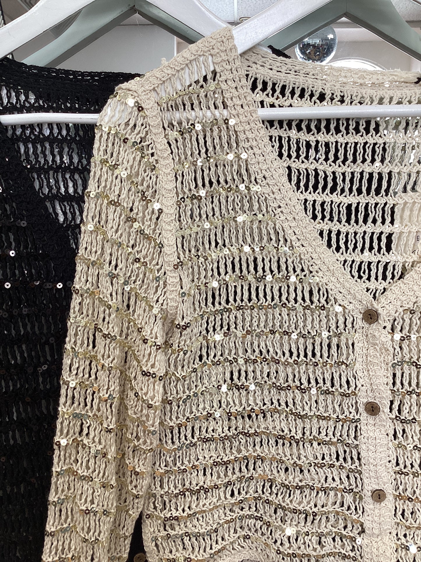 Kaitlyn crochet cardi with Sequins