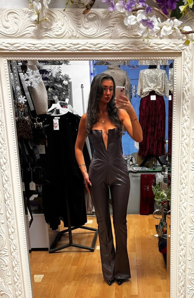 Murci Pleather Jumpsuit