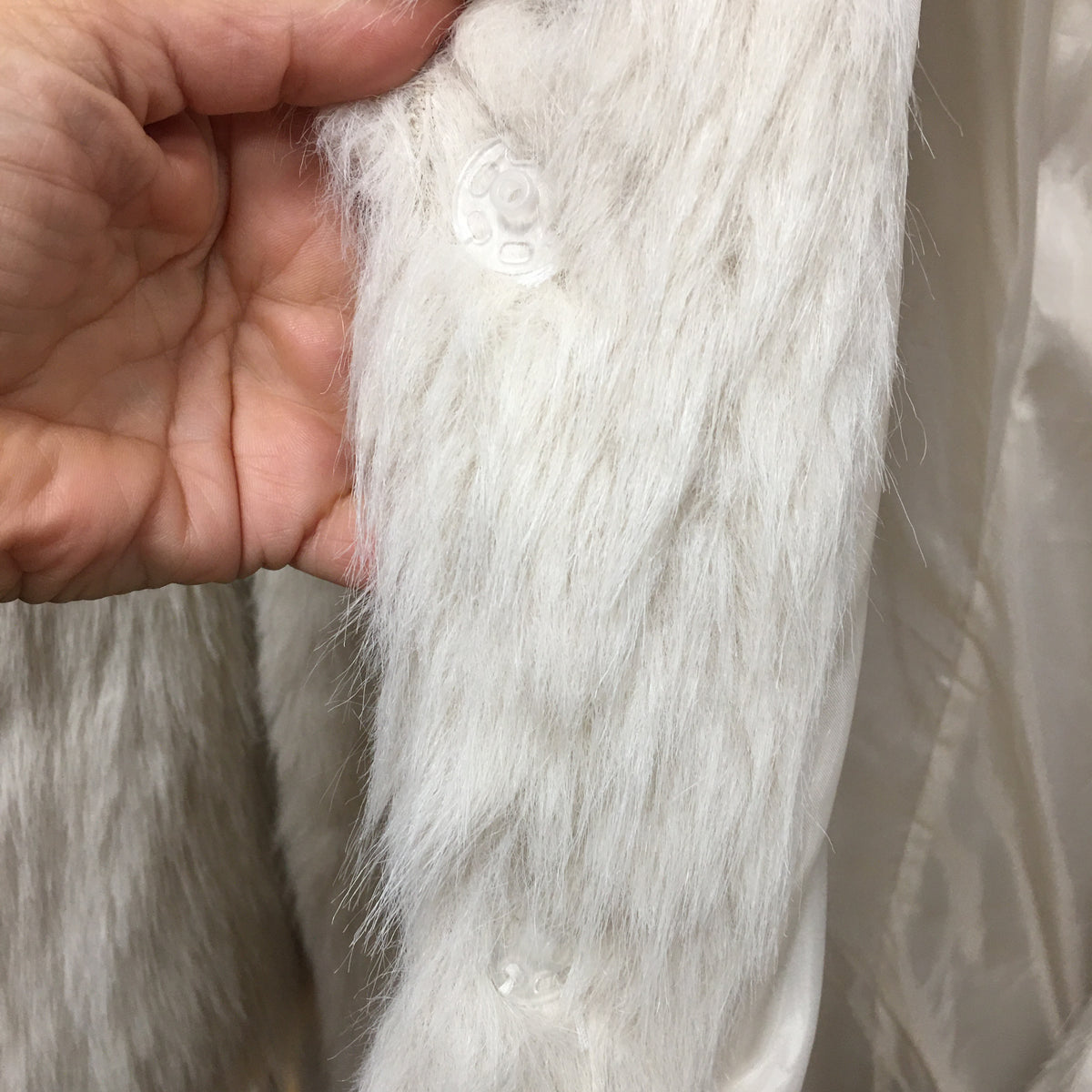Sloane cream faux fur coat