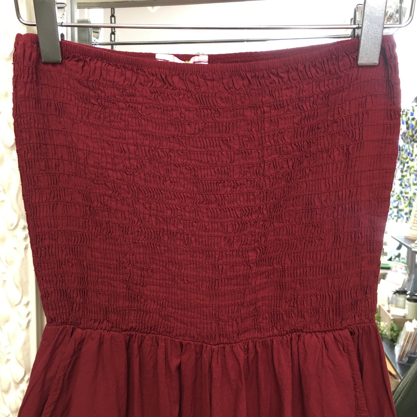 Ariana jumpsuit with balloon legs & shirred bandeau style top