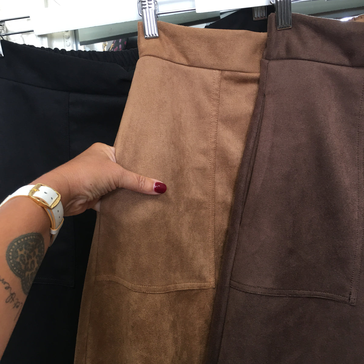 Cora faux suede skirt
