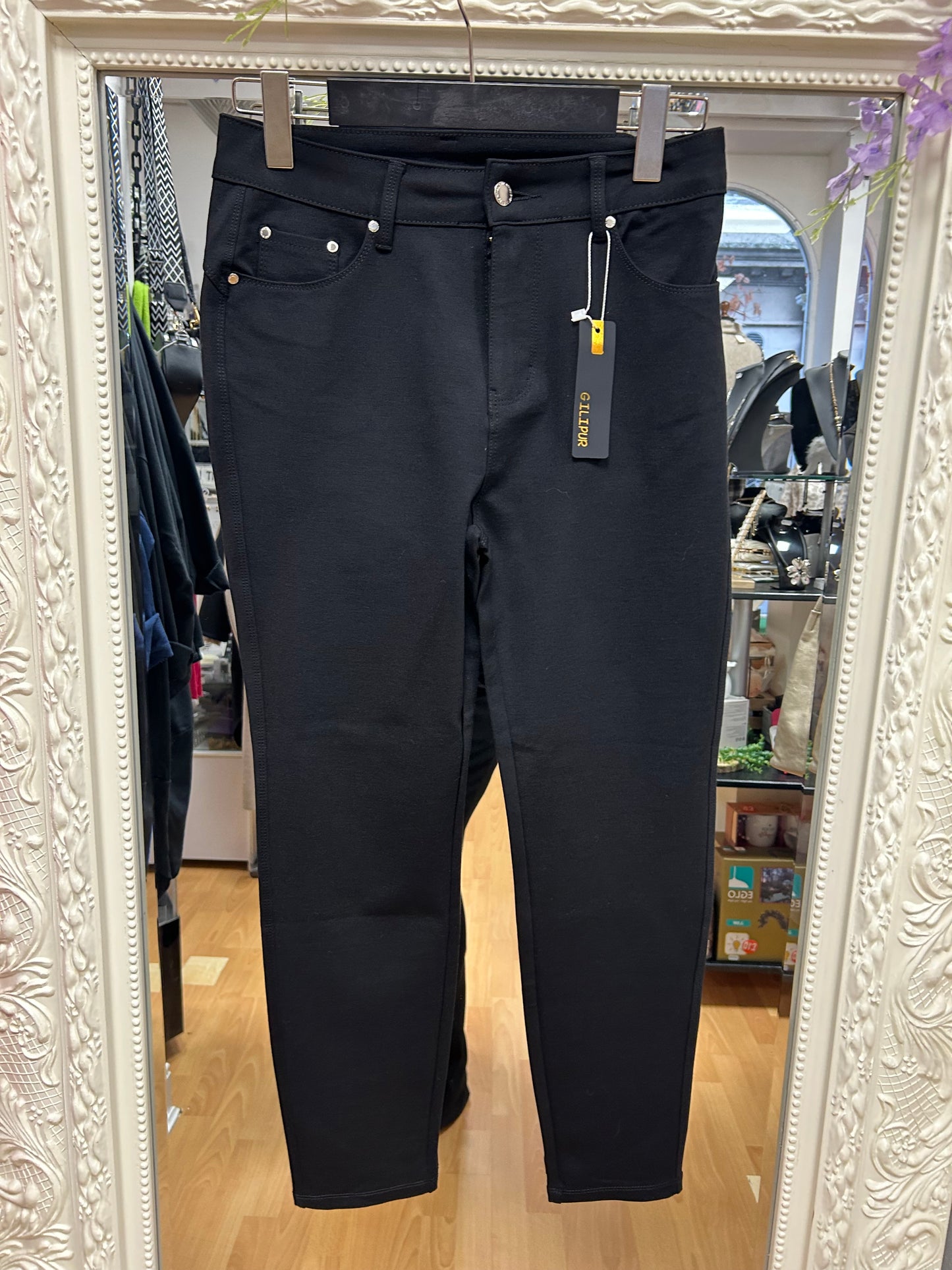 Nadine Black Straight Leg Jeans