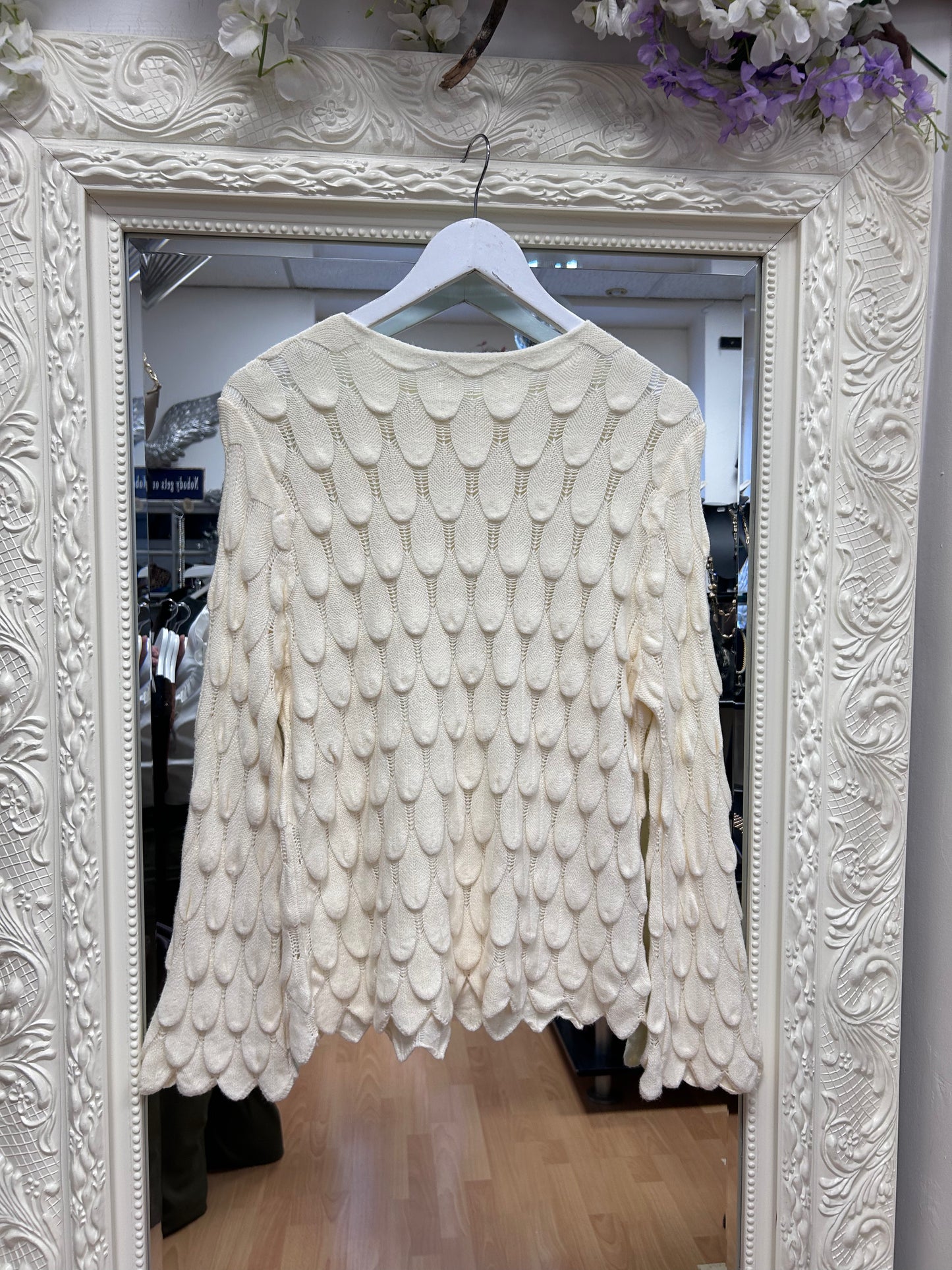 Sophie 3D Teardrop Textured Knit Jumper – One Size Up To 14 jumper