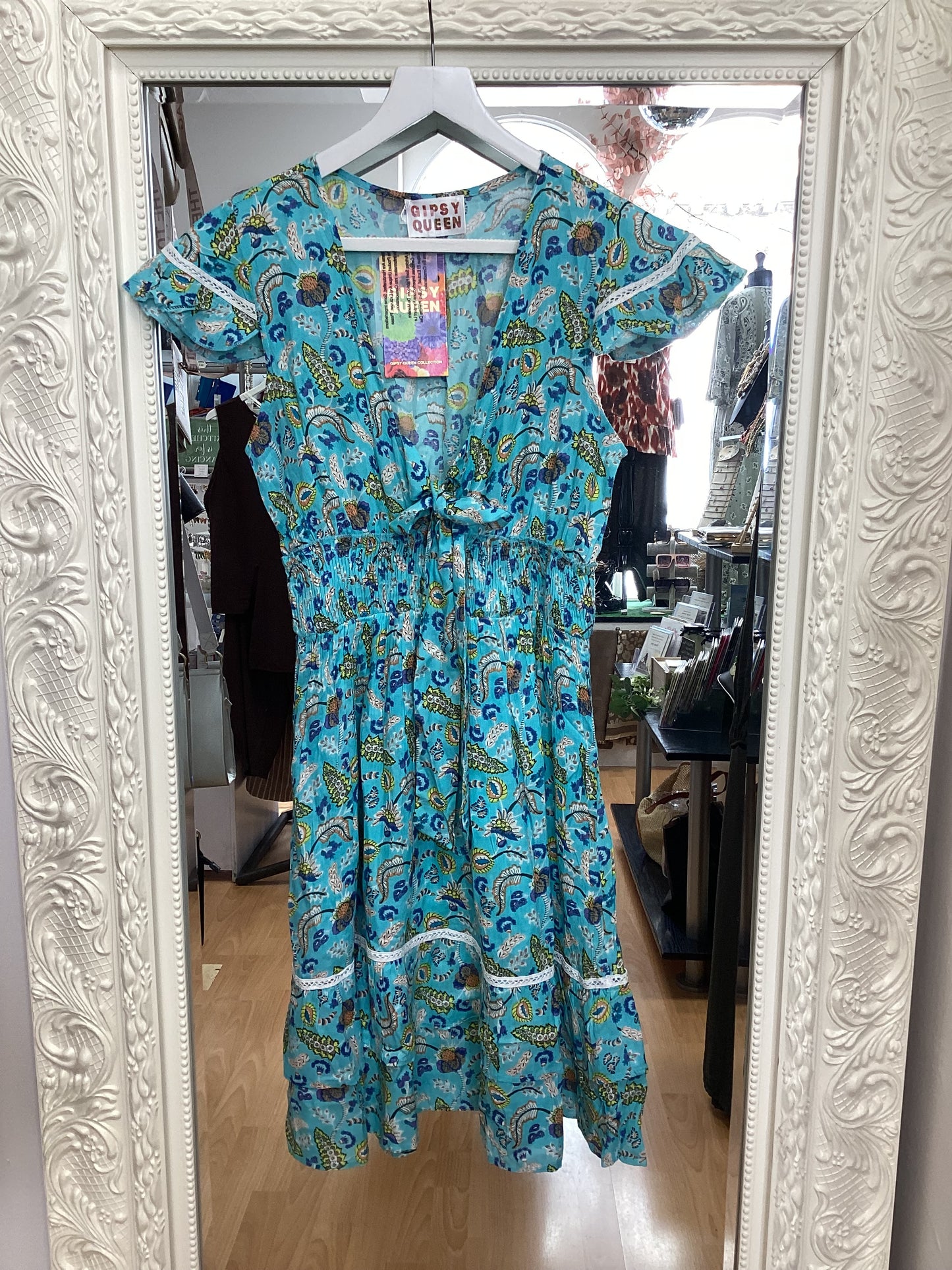 NJ Couture Gipsy Queen tiered dress with front tie NJC32 - size S