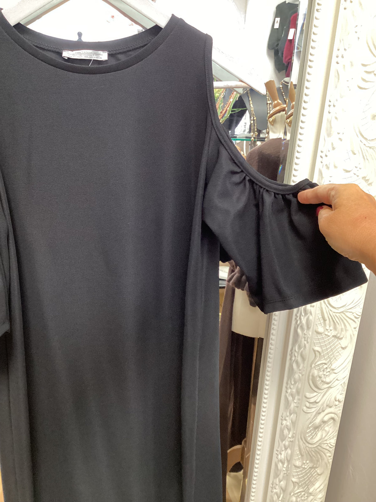 Zara black shift dress