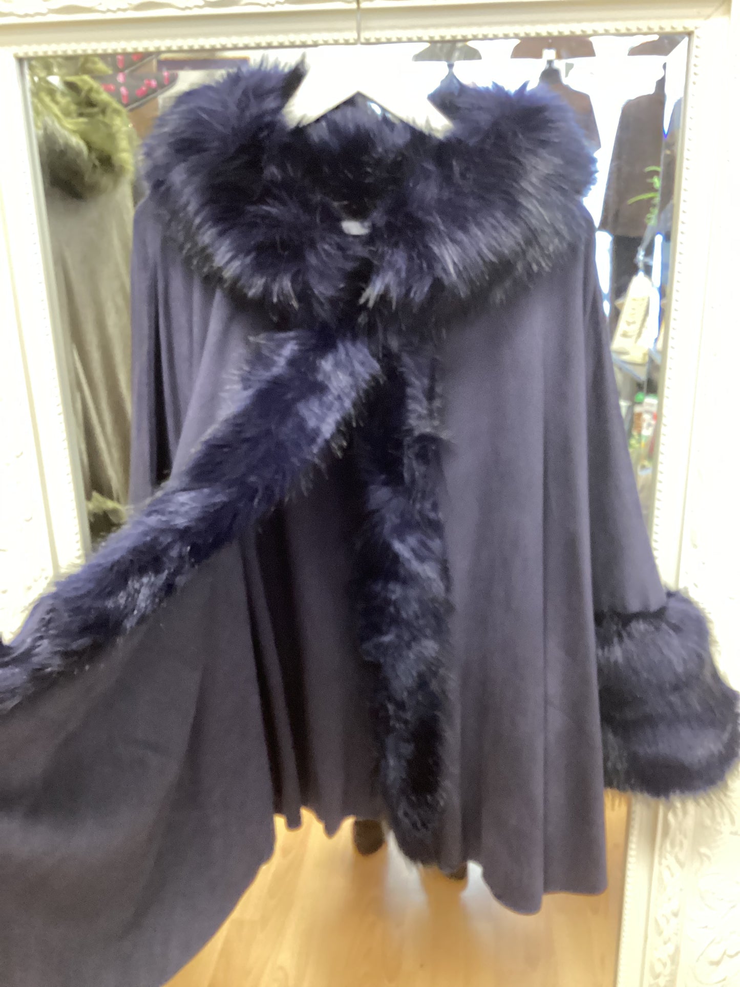 Jayley 2 Faux fur / Suede Coat Wrap Jacket
