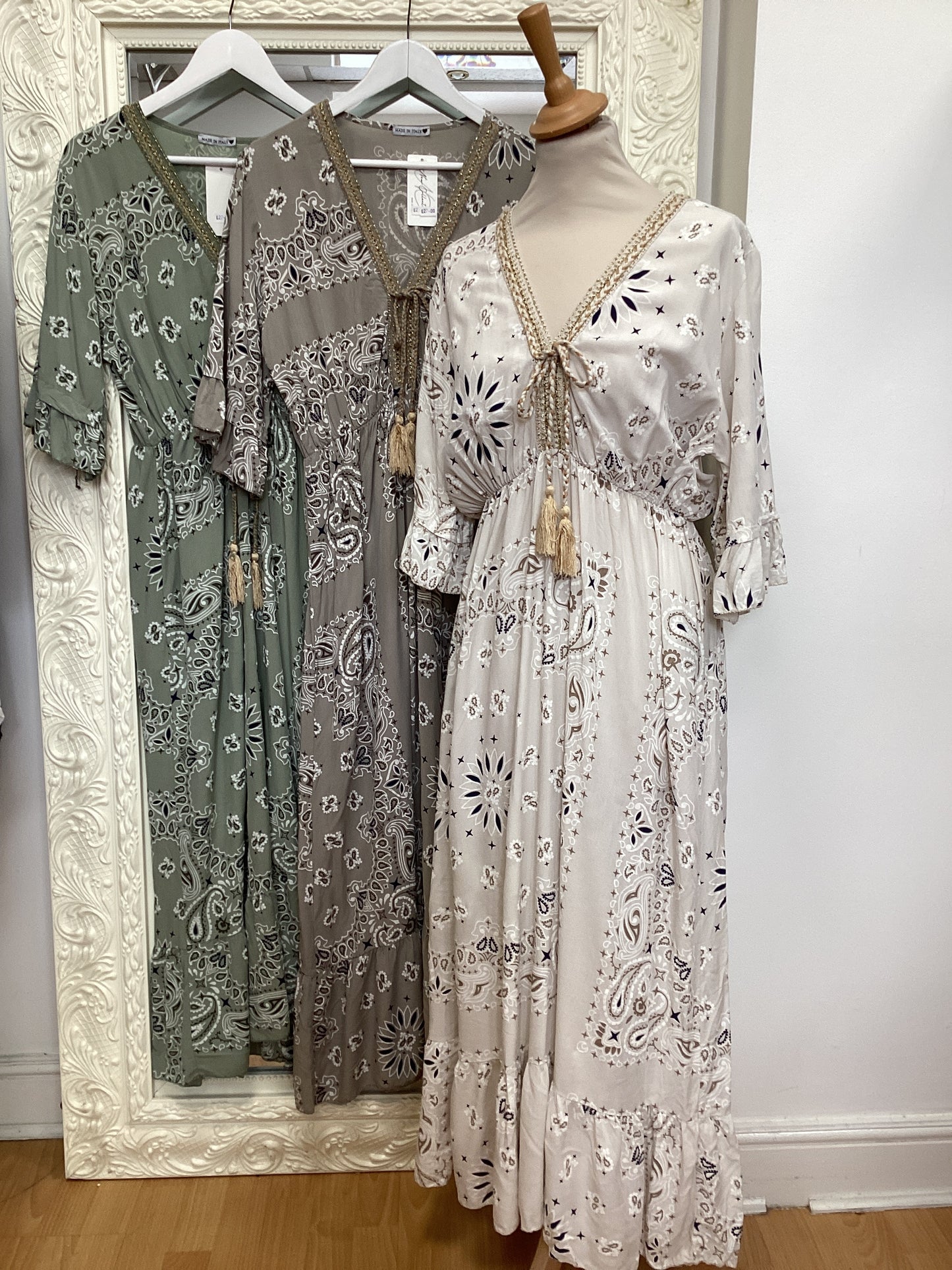 Jenna boho paisley dress