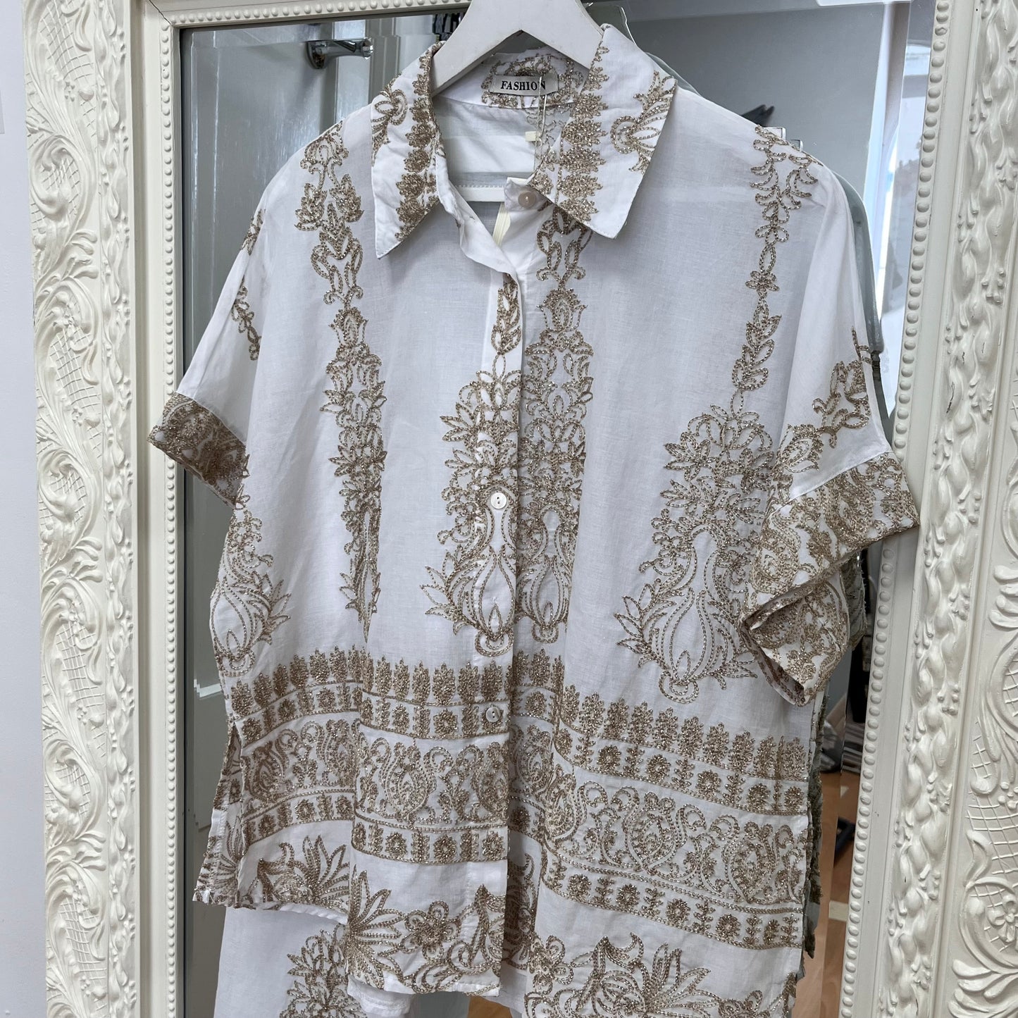 Morgan Shirt / Trouser Embroidered Set