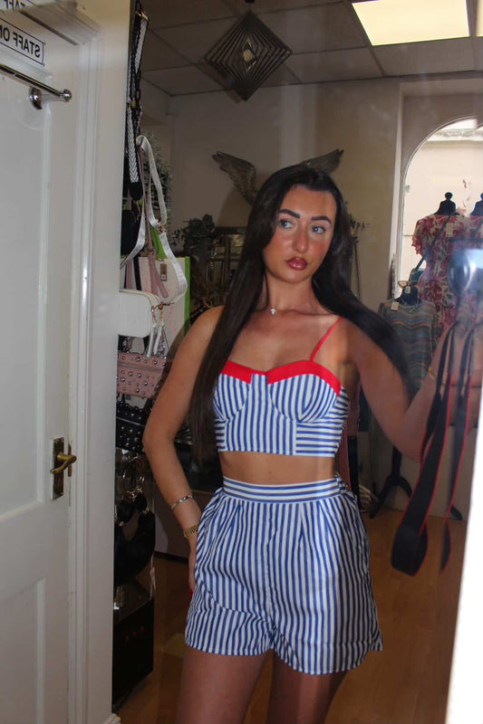 Pinstripe Short set