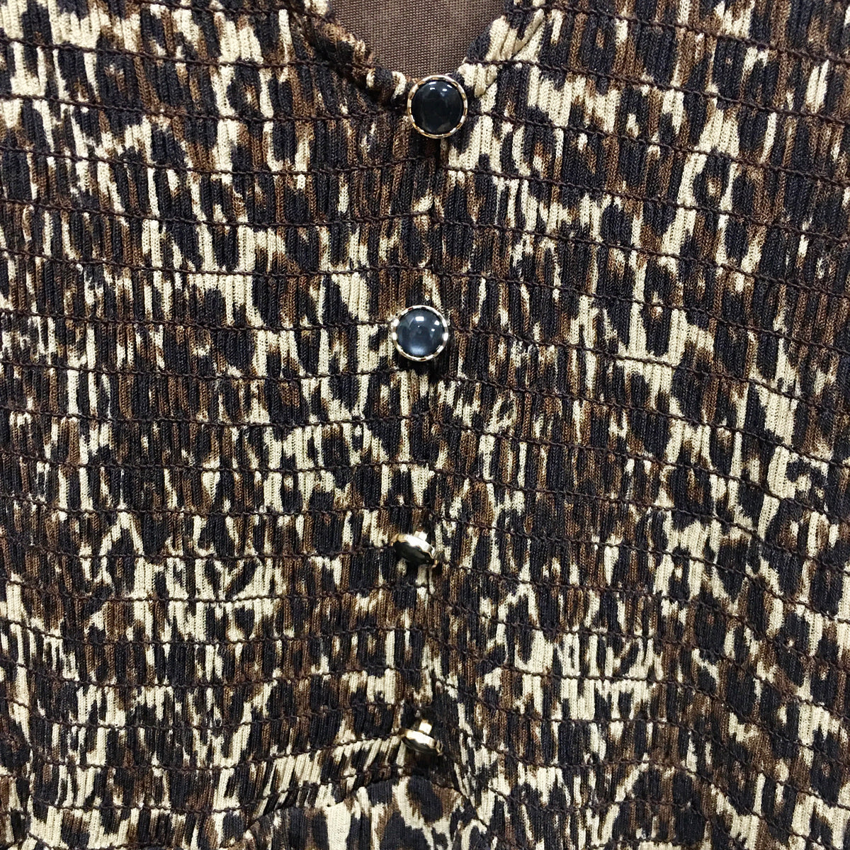 Tia leopard shirred waist dress
