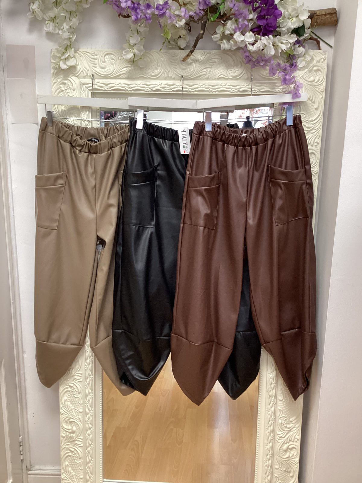 Fifi faux leather trousers
