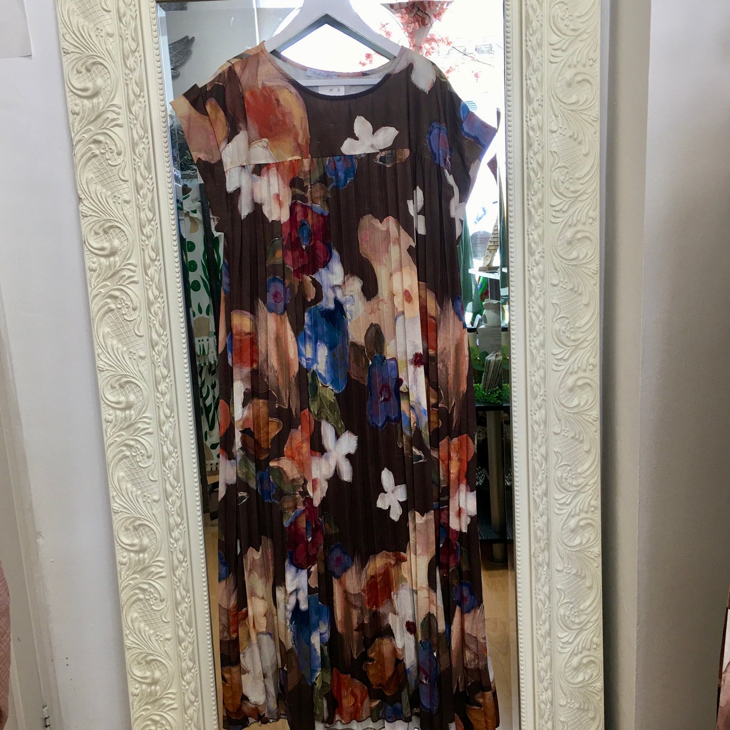 Ayla pleated maxi dress