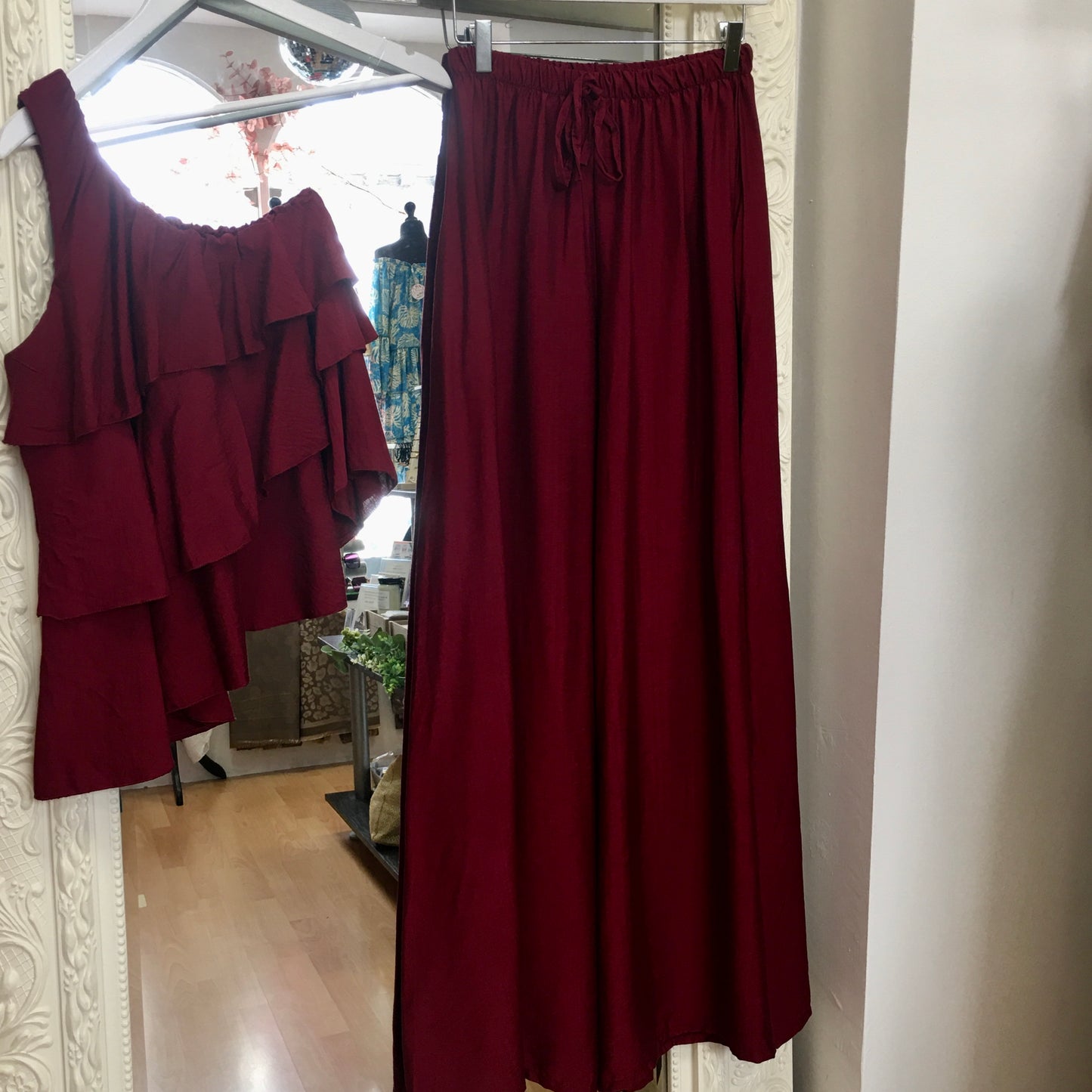 Shelly One Shoulder Trouser Set