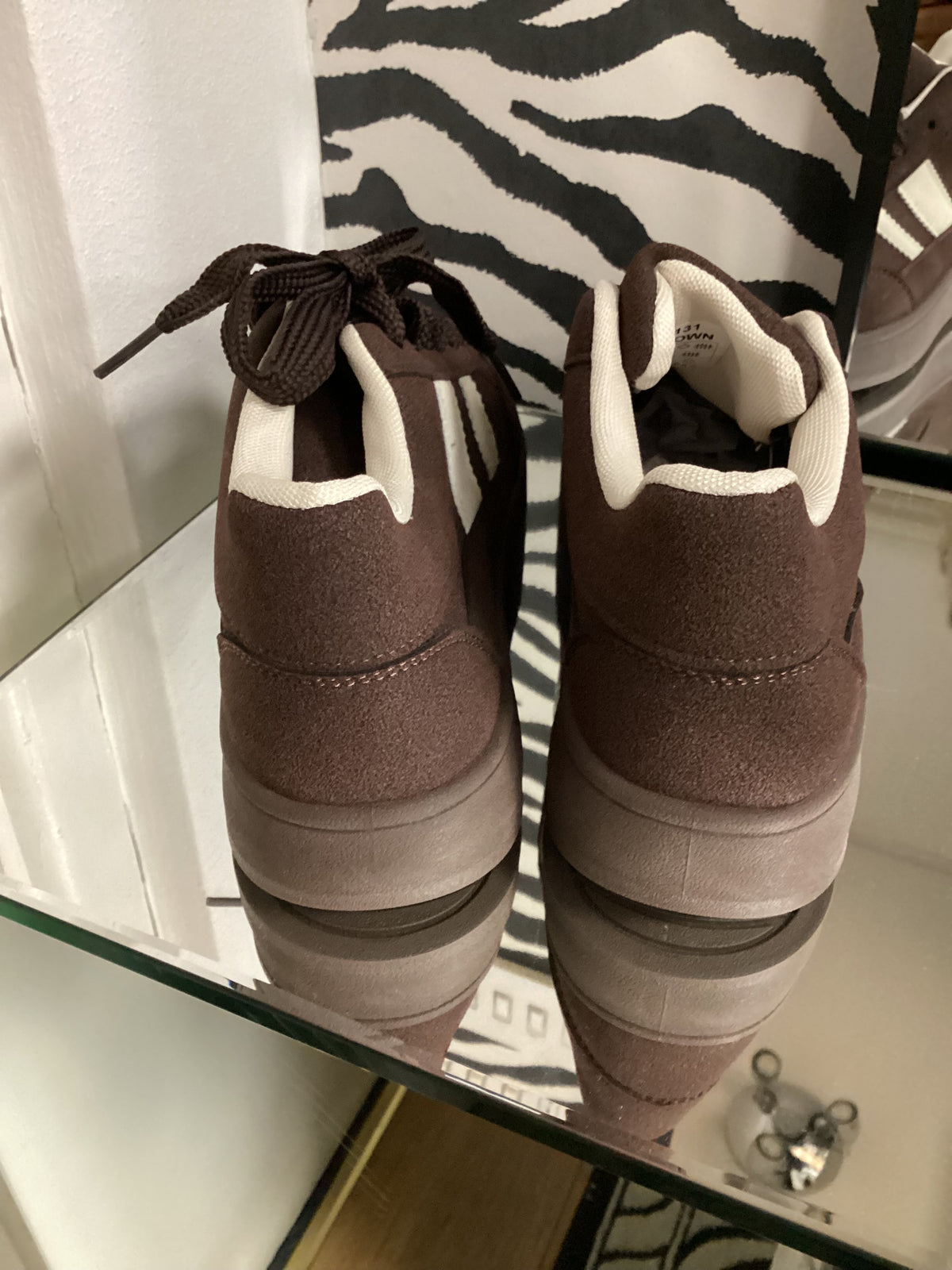 Nicole faux suede trainers