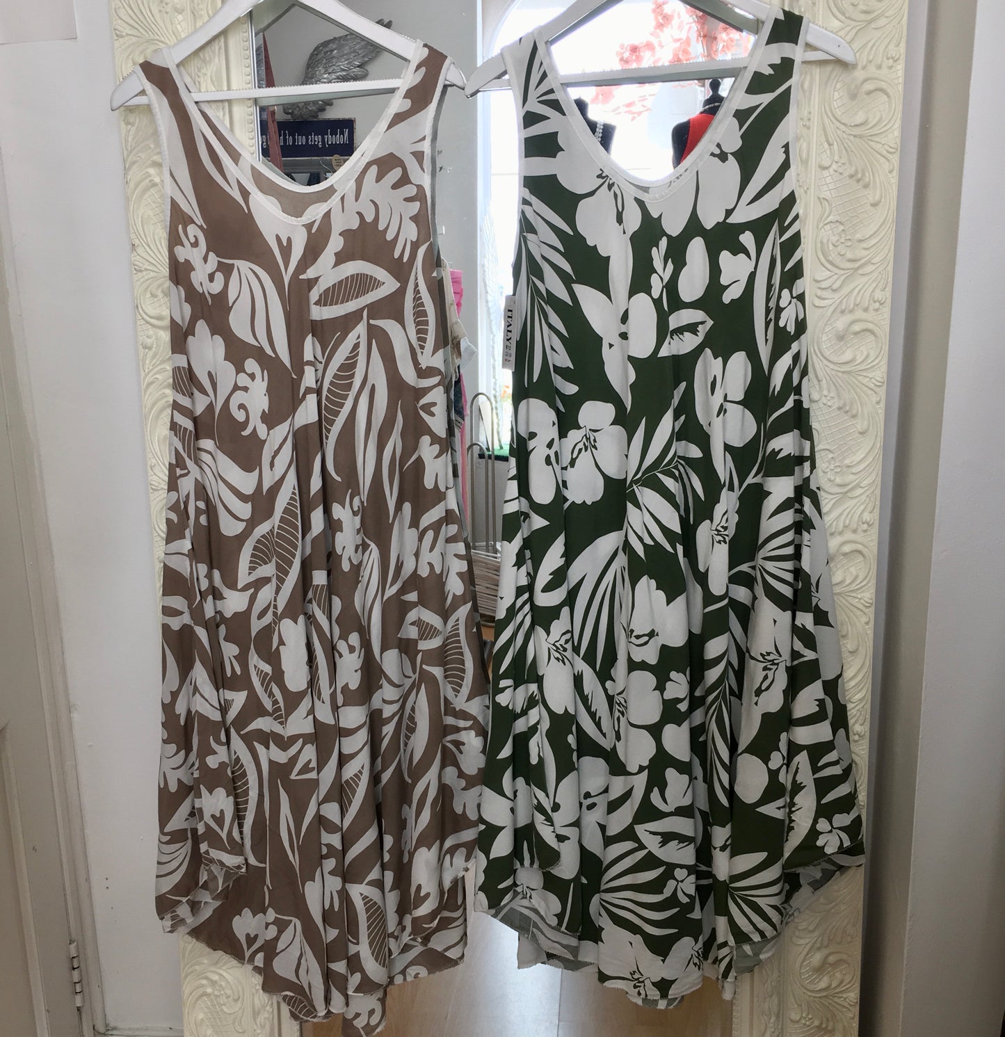 Alexandra leaf dress