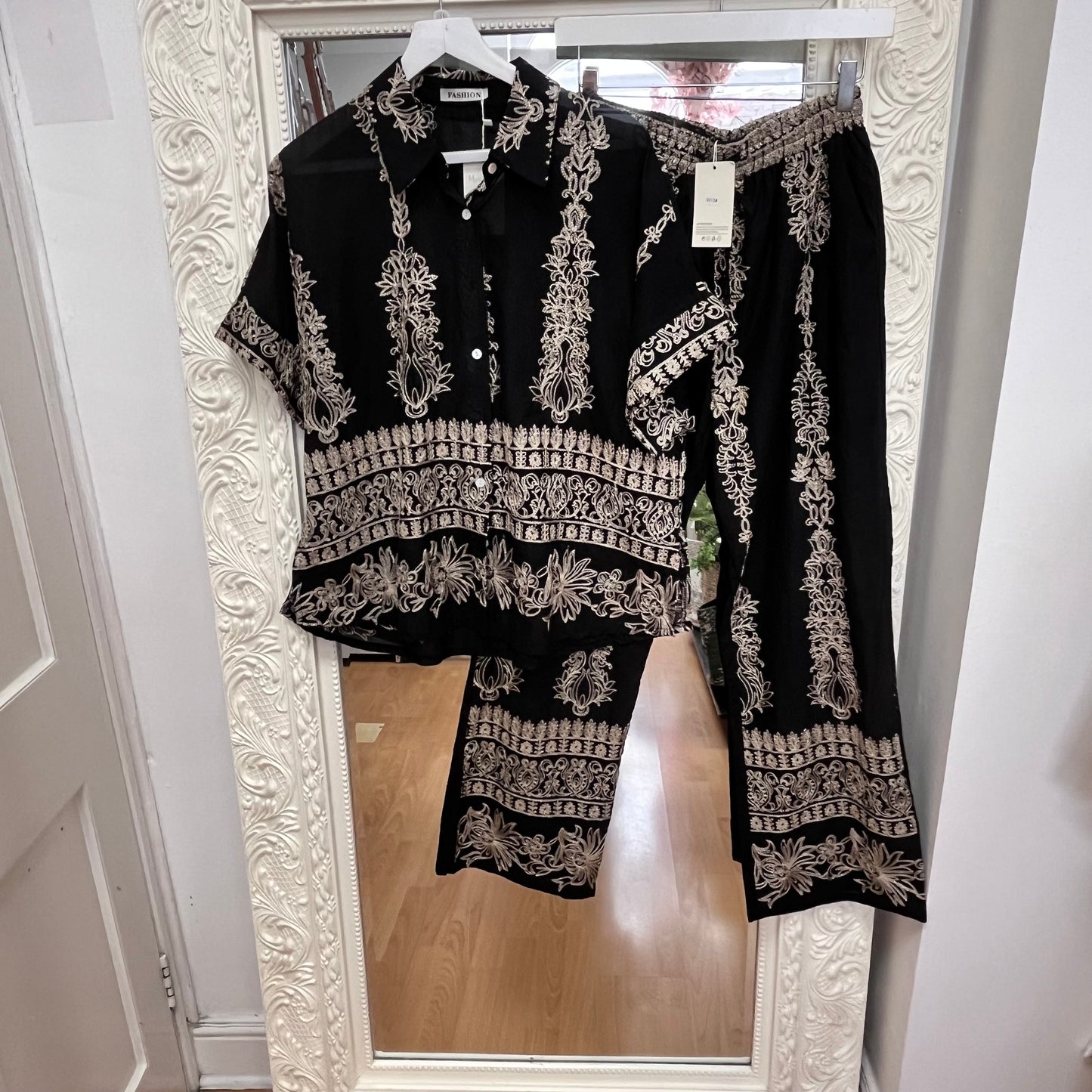 Morgan Shirt / Trouser Embroidered Set