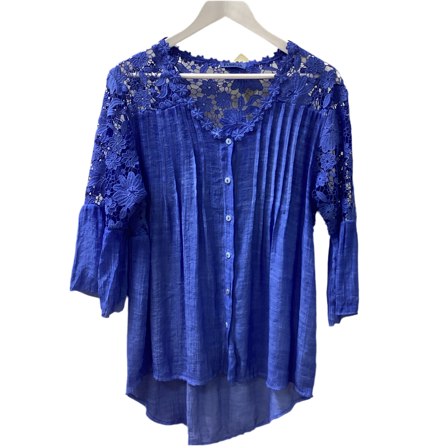 Lace Sleeve V Neck