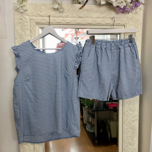 Nyla gingham short set