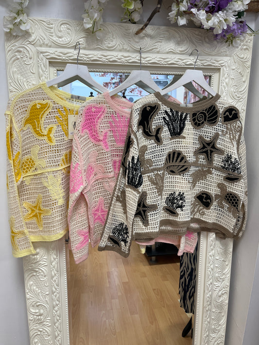 Hennie Seashell Crochet Top