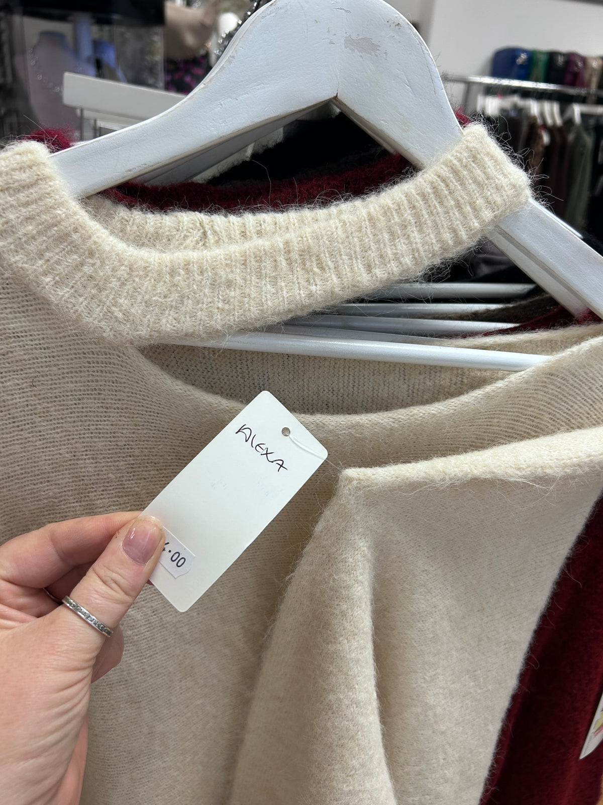 Alexa jumper with split neck detail