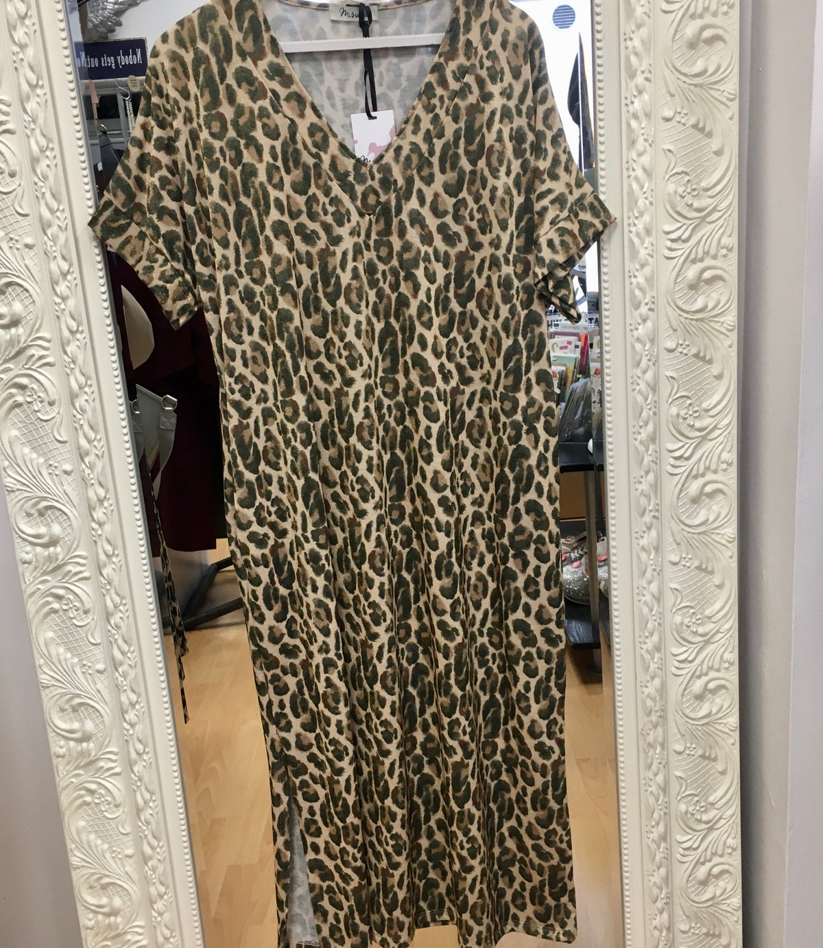 Martha long leopard dress