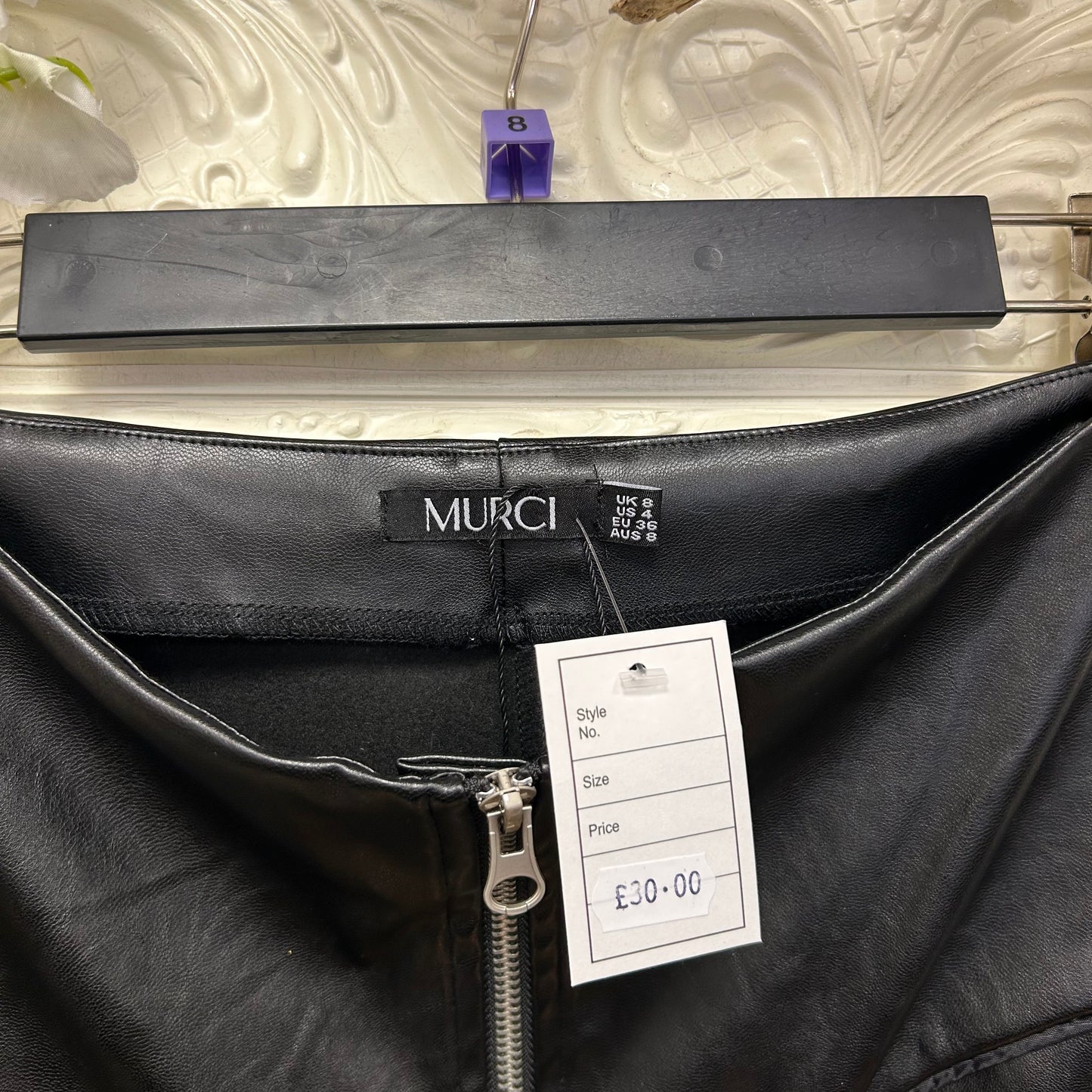 Murci Pleather Trousers with Zip