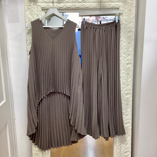 Pleated Two Piece Set