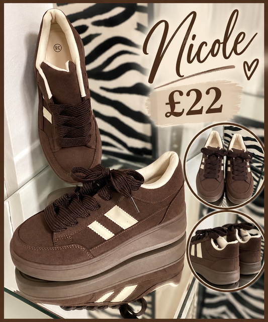 Nicole faux suede trainers