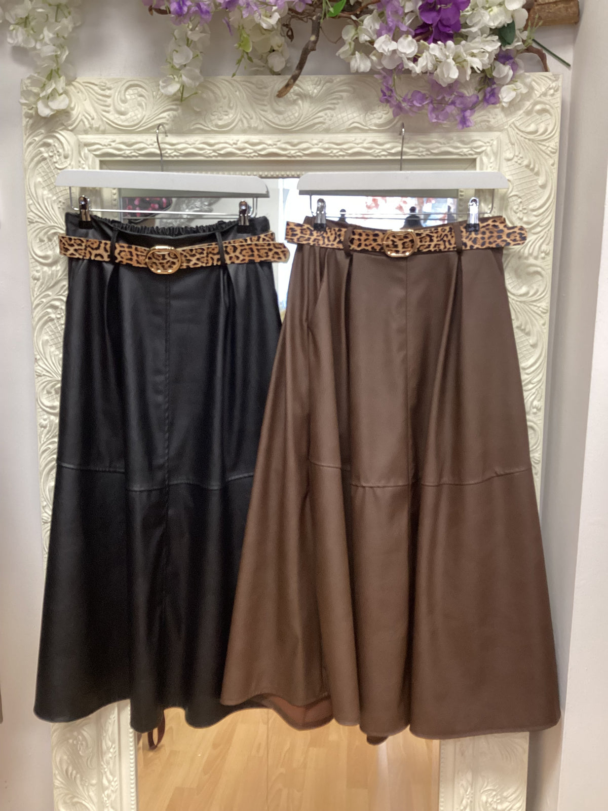Lulu faux leather skirt