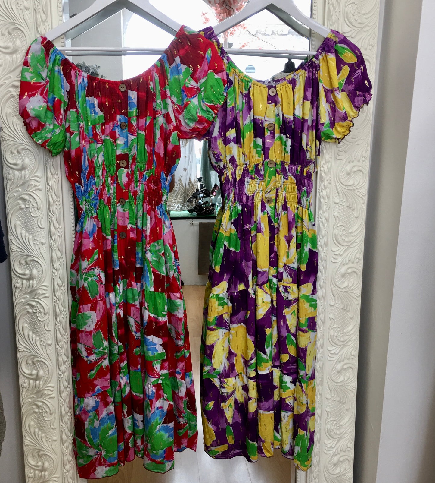 True shirred dress