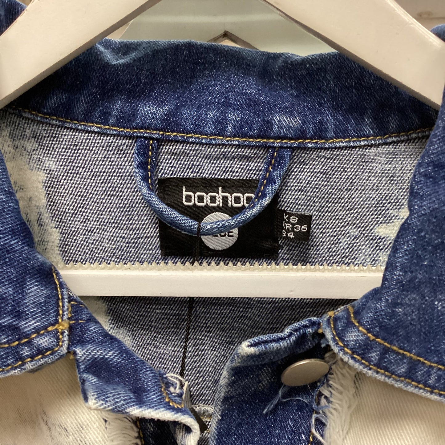 Denim Jacket / Shacket with Bleach Design 102