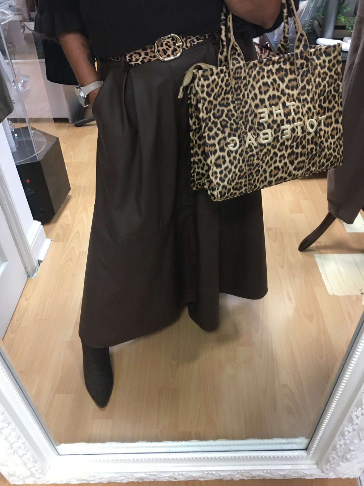 Lulu faux leather skirt