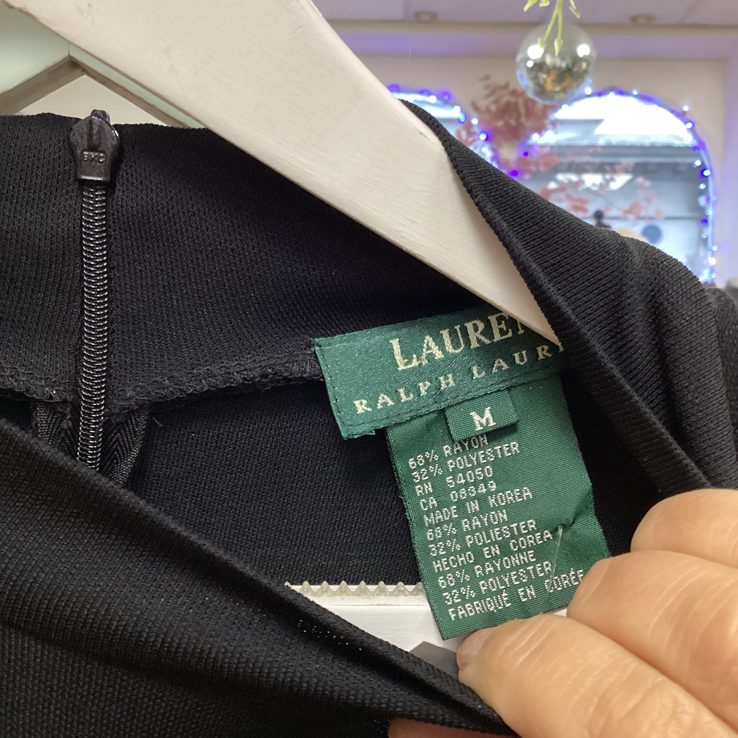 6 R Lauren Black dress