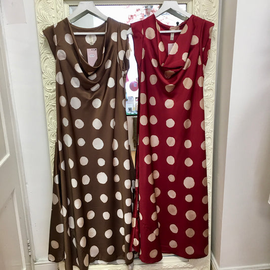 Florence Satin Spot Dress