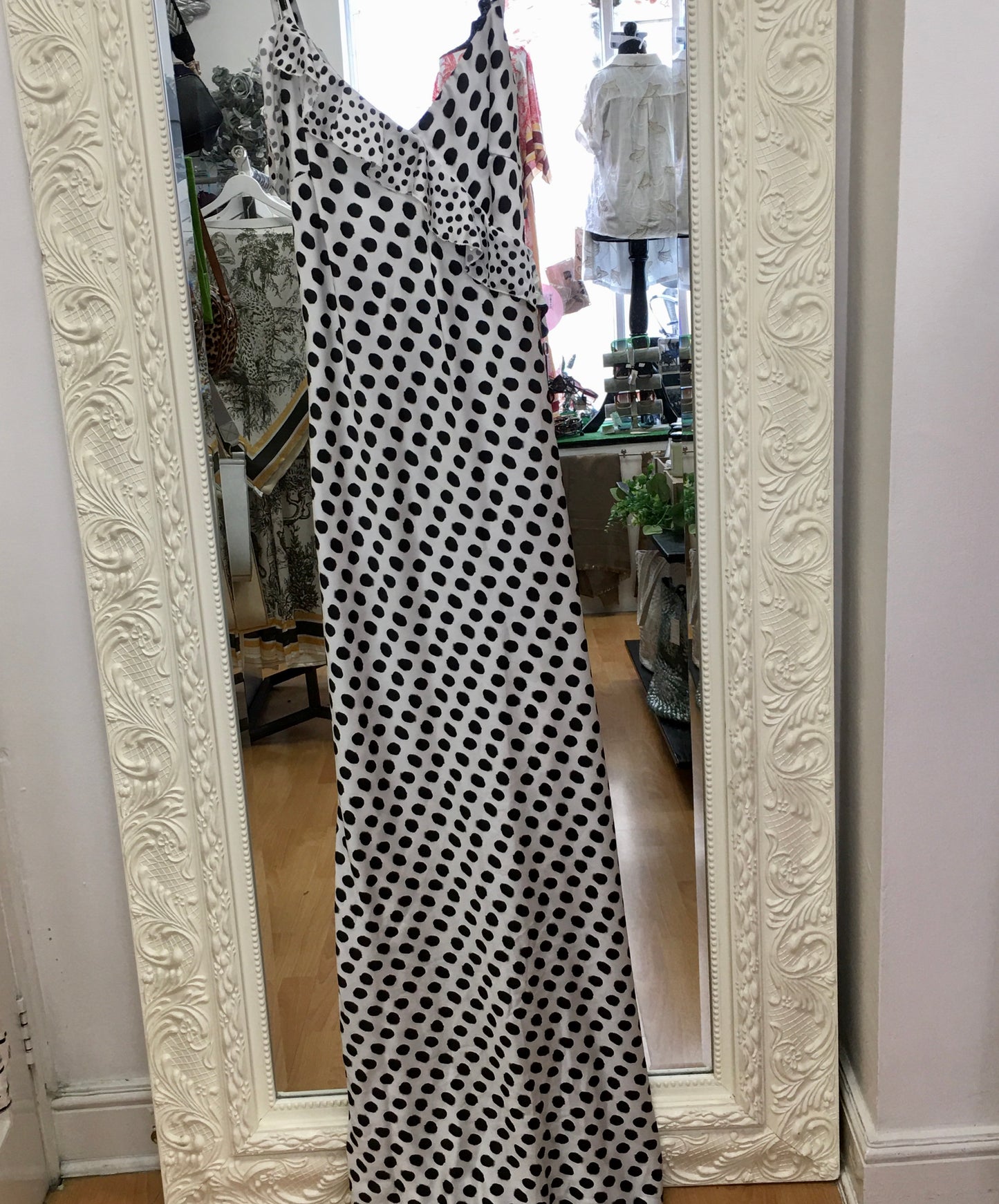 Mimi polka dot maxi dress