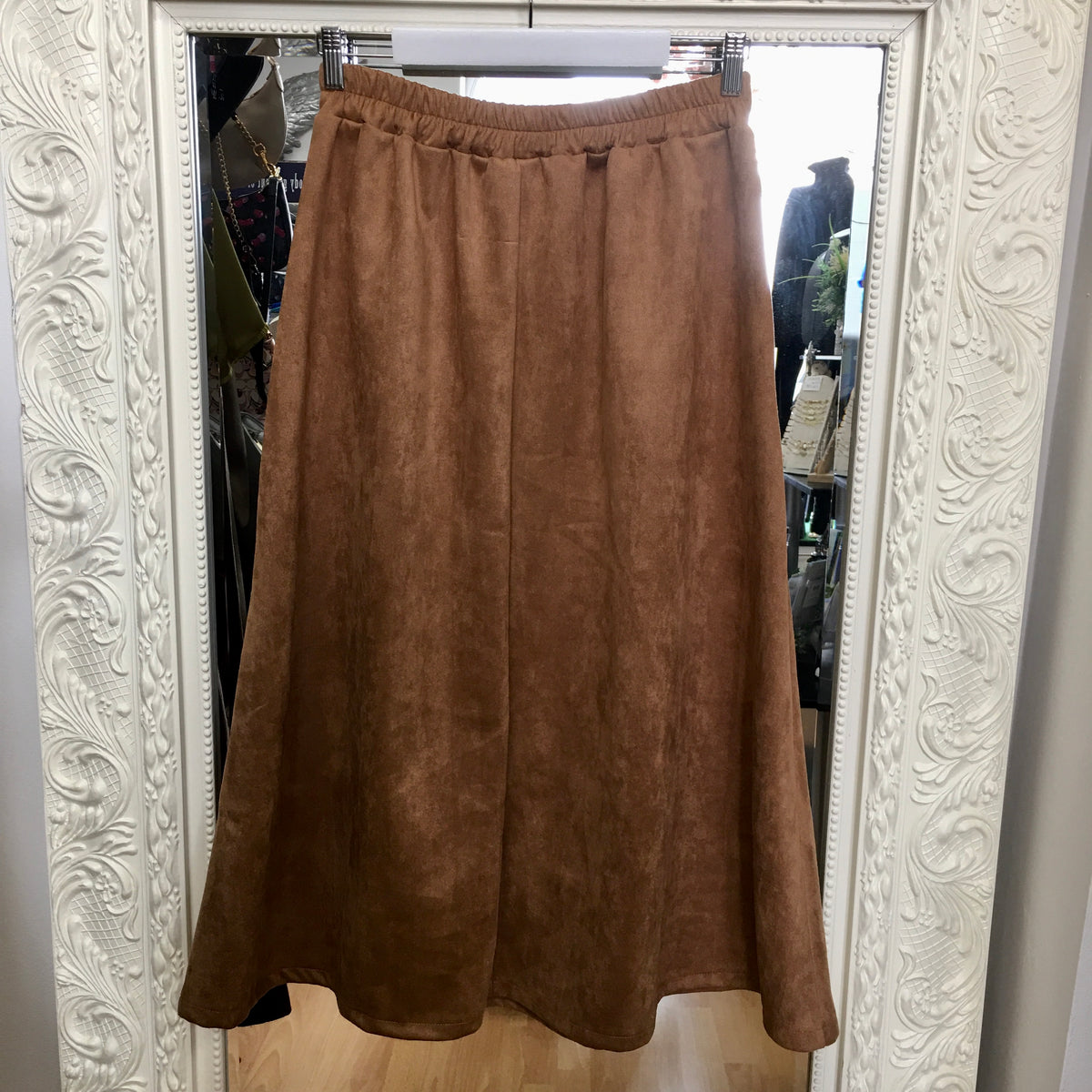 Cora faux suede skirt