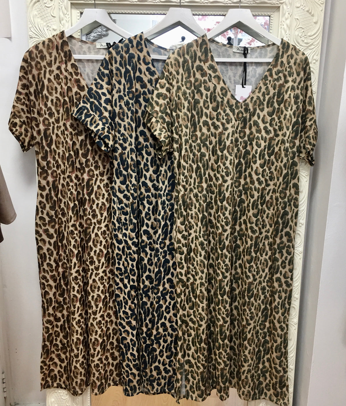 Martha long leopard dress