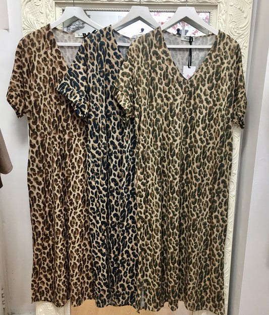 Martha long leopard dress