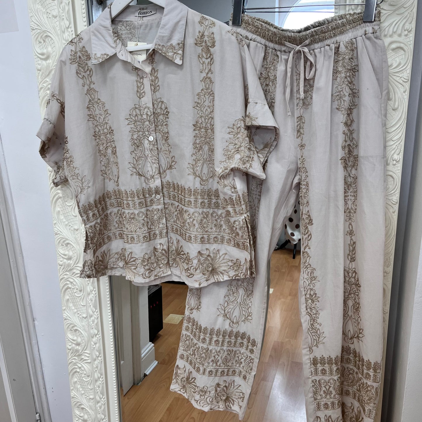 Morgan Shirt / Trouser Embroidered Set