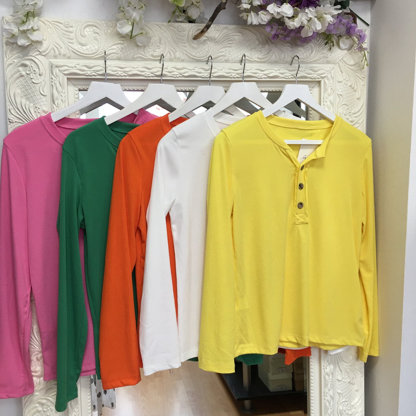 Susie ribbed long sleeve tops