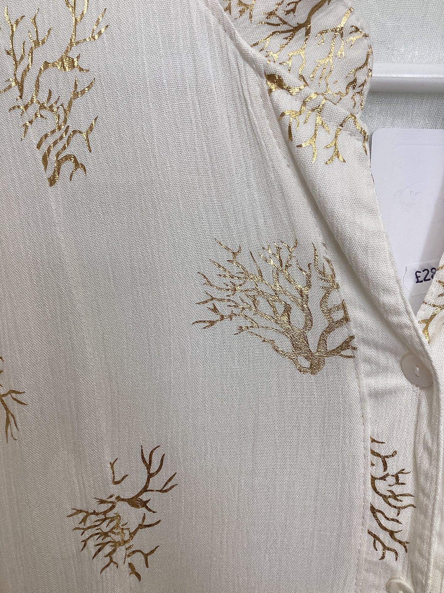 Maisy tiered dress with gold coral detail