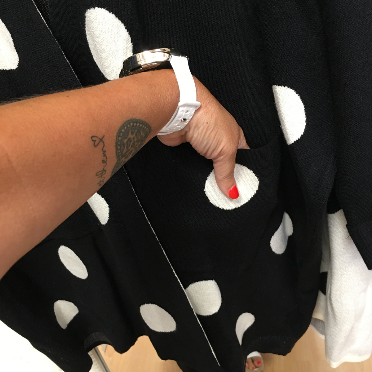 Portia polka dot cardigan
